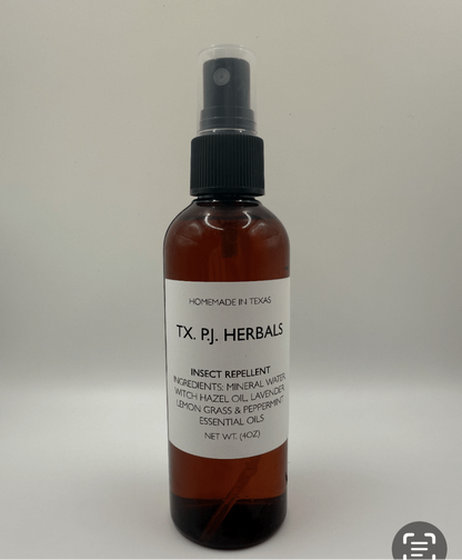 4oz all-natural insect repellent spray with plant-based ingredients, chemical-free and safe for sensitive skin