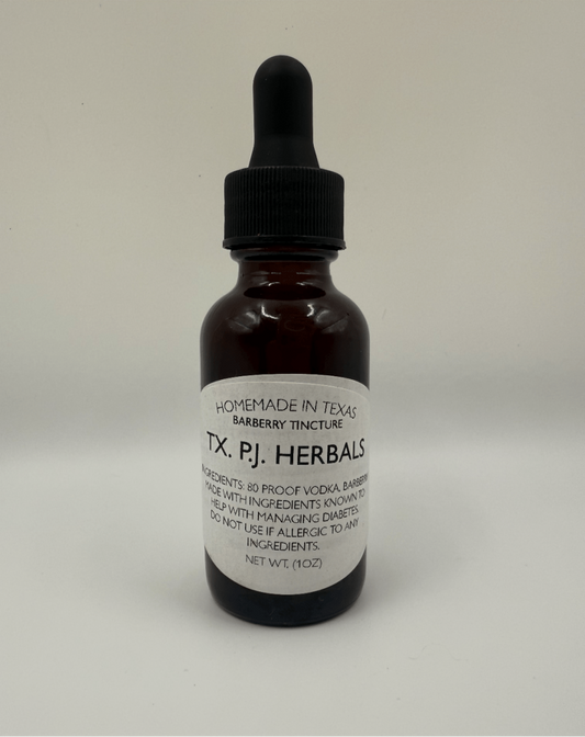 Barberry tincture herbal extract in a dropper bottle for natural blood sugar support and diabetic management