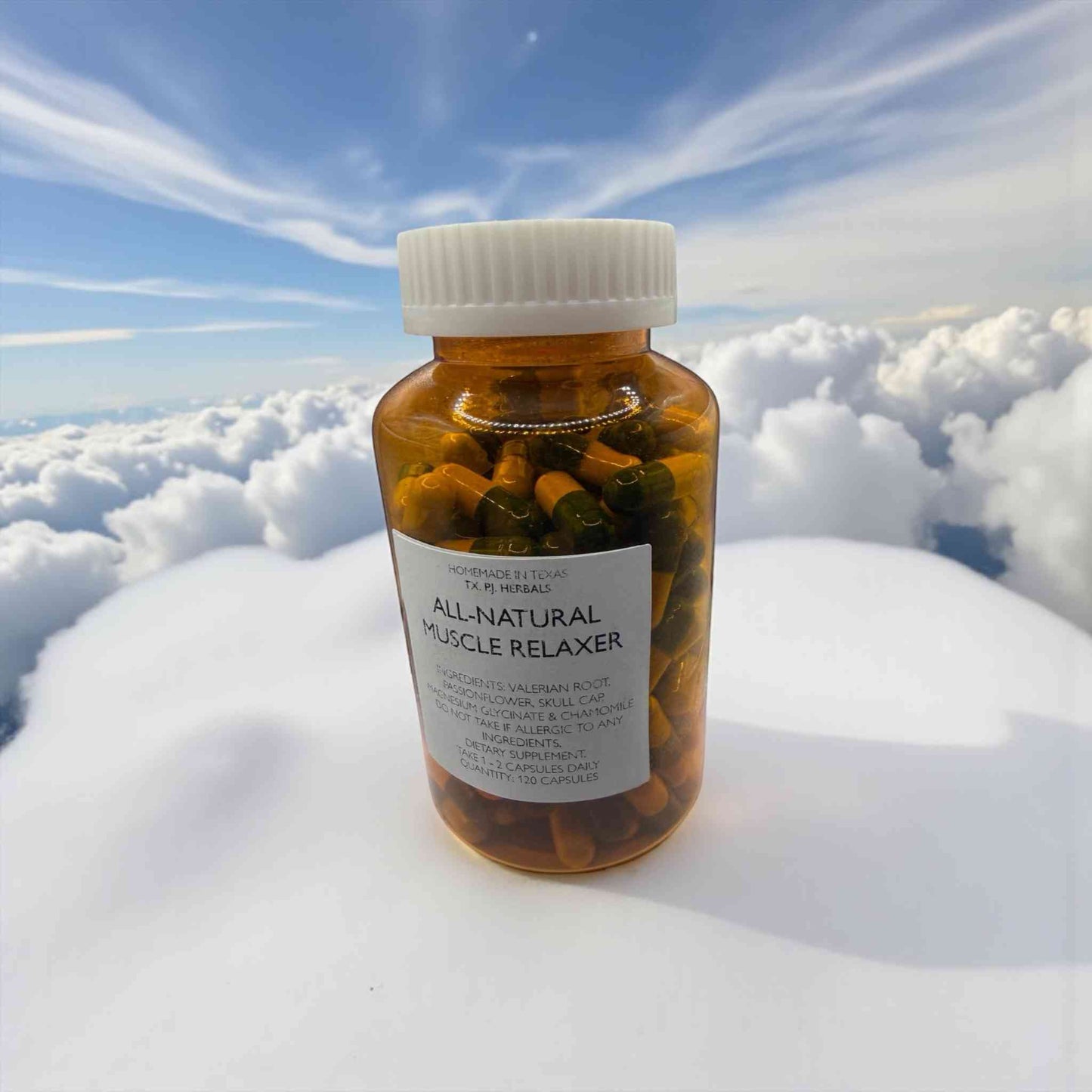 All-Natural Muscle Relaxer Capsules with herbal ingredients for targeted muscle tension relief and relaxation